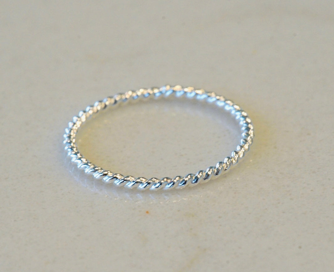 Small Rope Silver Stacker