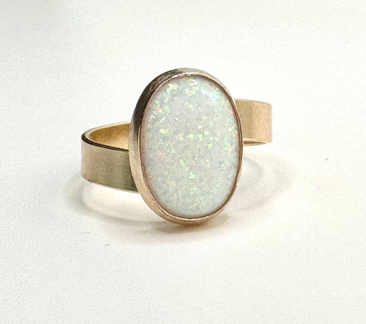 Opal Twist Ring