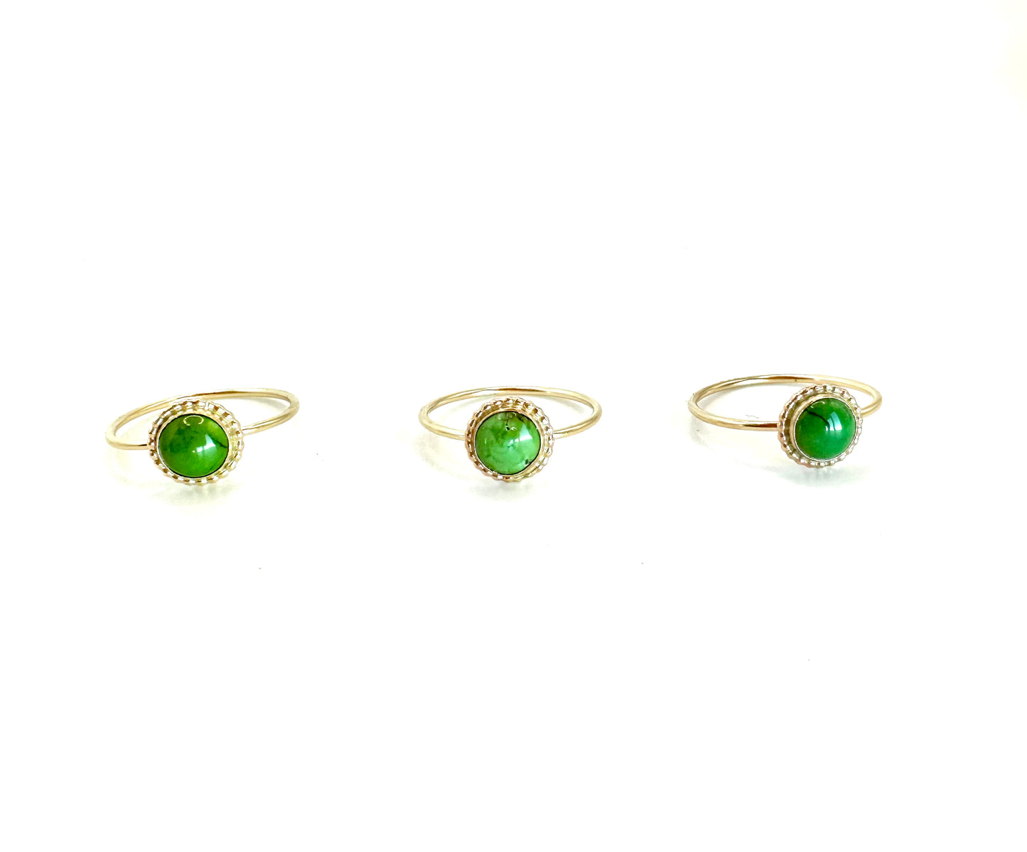 Green Turquoise Sun Ring