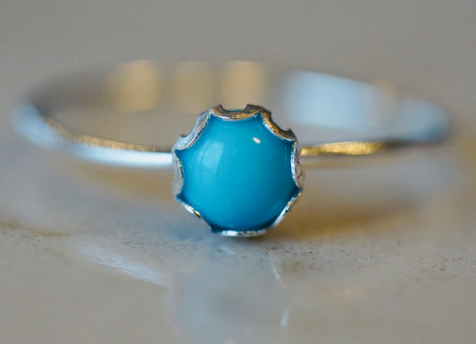 Blue Turquoise Silver Stacker