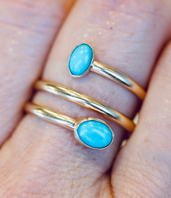 Turquoise Twist Ring