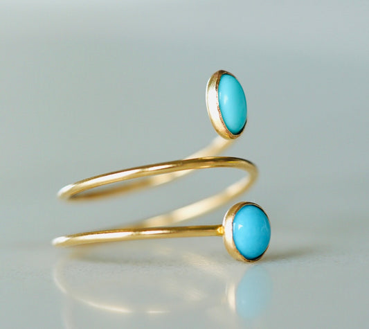 Turquoise Twist Ring