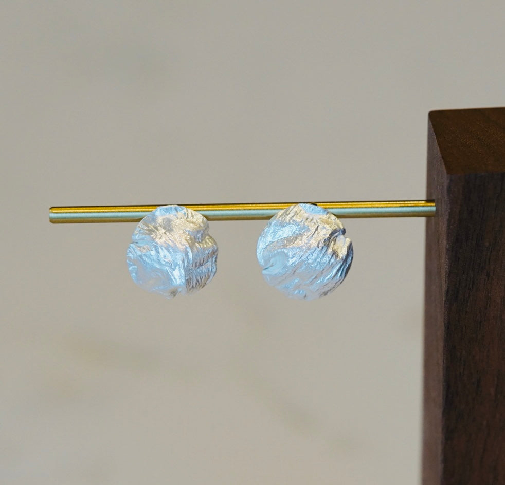 Silver Textured Dome Studs